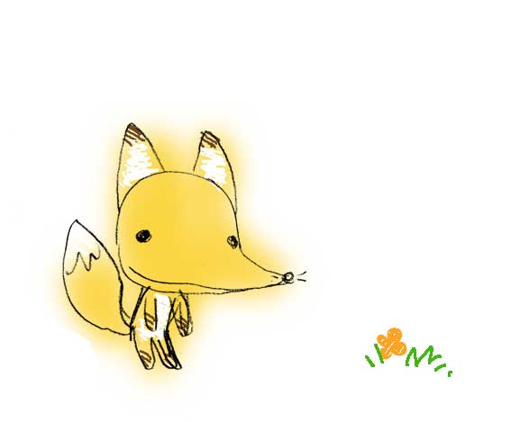 no humans flower simple background white background fox solo tail  illustration images