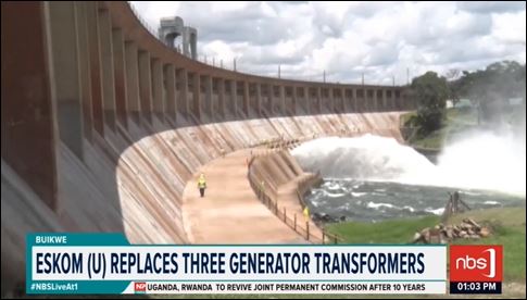 NBS Television (@nbstv) on Twitter photo In a bid to improve the efficiency and reliability of power, <a href="/Eskomug/">Eskom Uganda Limited</a> is installing new generator transformers at Uganda's oldest power dam, Nalubaale.
<a href="/HakimKanyere/">Hakim Kanyere</a>
#NBSLiveAt1 #NBSUpdates In a bid to improve the efficiency and reliability of power, <a href="/Eskomug/">Eskom Uganda Limited</a> is installing new generator transformers at Uganda's oldest power dam, Nalubaale.
<a href="/HakimKanyere/">Hakim Kanyere</a>
#NBSLiveAt1 #NBSUpdates