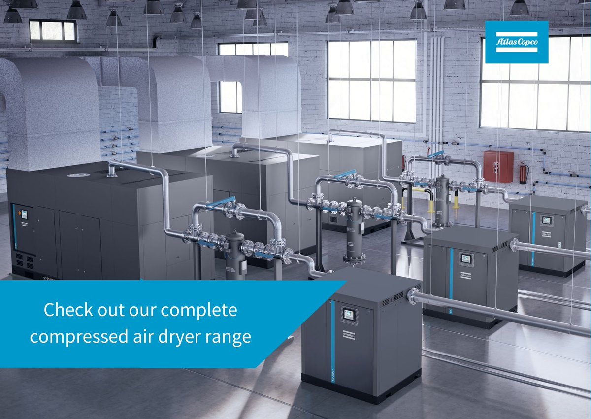 Check out our complete compressed air dryer range!
 
Plus learn more about how an air dryer works, and why you should use one! 💦 

Read more:atlascop.co/pTbDB

#Compressors
#Dryers
#EnergyEfficiency
#AtlasCopcoUK