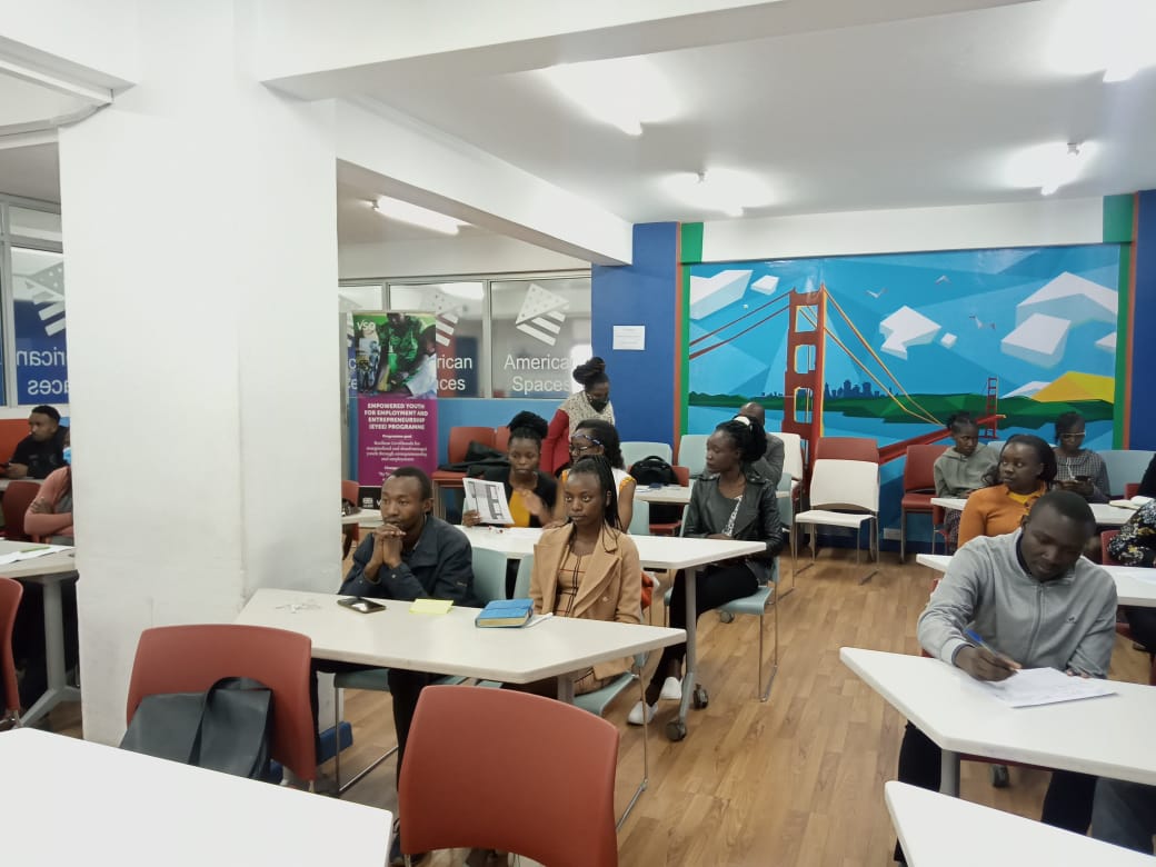 GreenTideGlobal's tweet photo. Climate actions must be directed "to adapt and recover from the shocks and costs of economic,human,social and cultural losses."
Happening now The Role of the Youth in climate Actions and climate Negotiations at American corner.
#AfricaClimateWeek 
#ClimateNegotiationke
#GreenTide https://t.co/cURMCE5PFQ