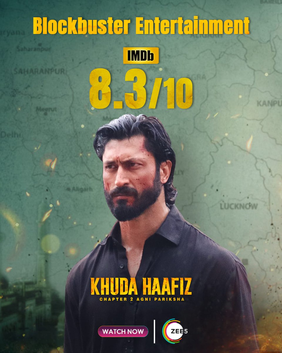 'KHUDA HAAFIZ 2' NOW STREAMING ON ZEE5...  #KhudaHaafiz2 - the high-octane drama - is ready to be unleashed... Watch #KhudaHaafiz2OnZEE5 now... Directed by #FarukKabir.

@ZEE5India @VidyutJammwal @ShivaleekaO