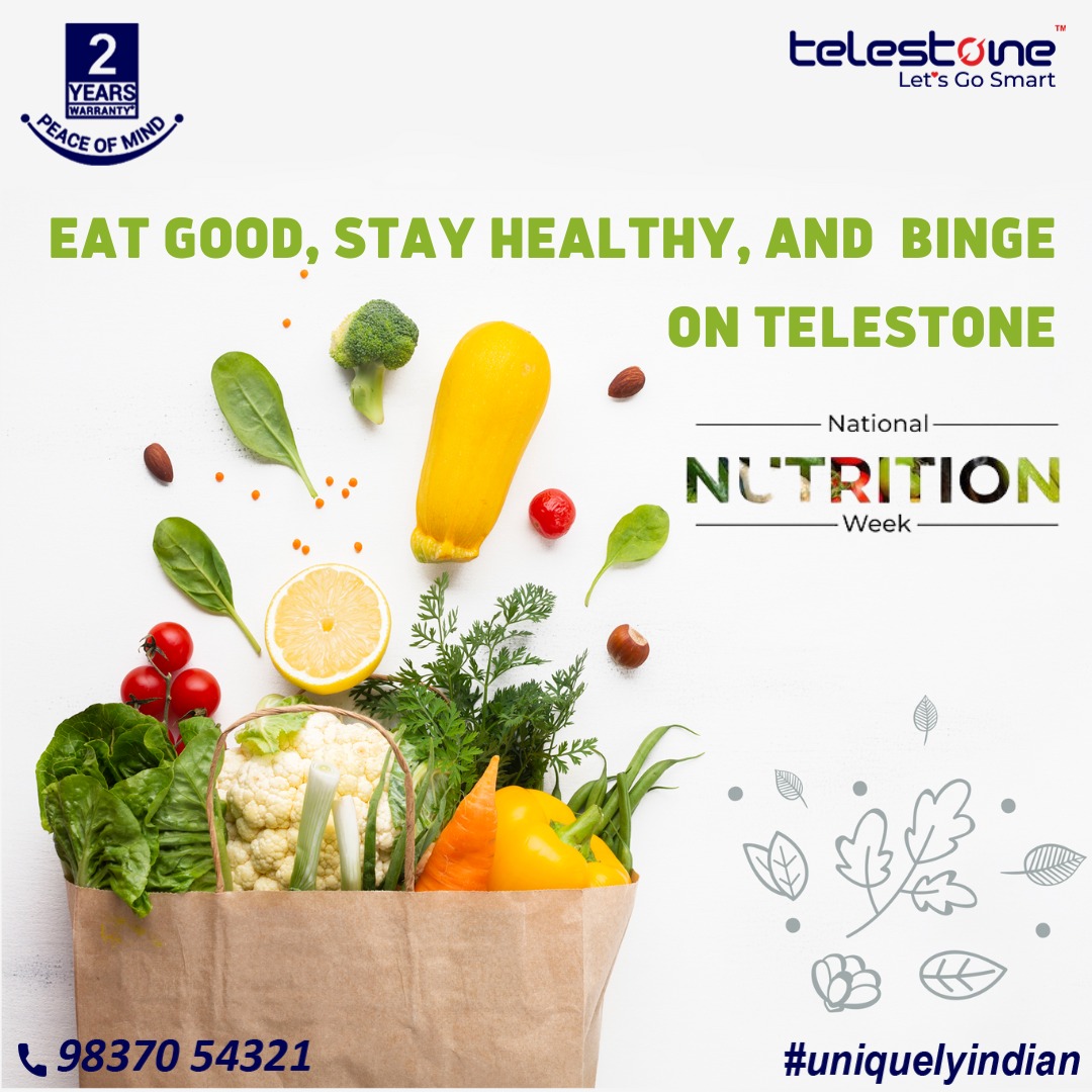 Telestoneindia's tweet photo. National Nutrition Week,It aims at promoting the importance of a well-balanced diet, replete with all the necessary nutrients.
#NationalNutritionWeek #nutrition #BalancedDiet #healthylifestyle #fitness #telestone #trulyindian https://t.co/9HWx5x5Lrk