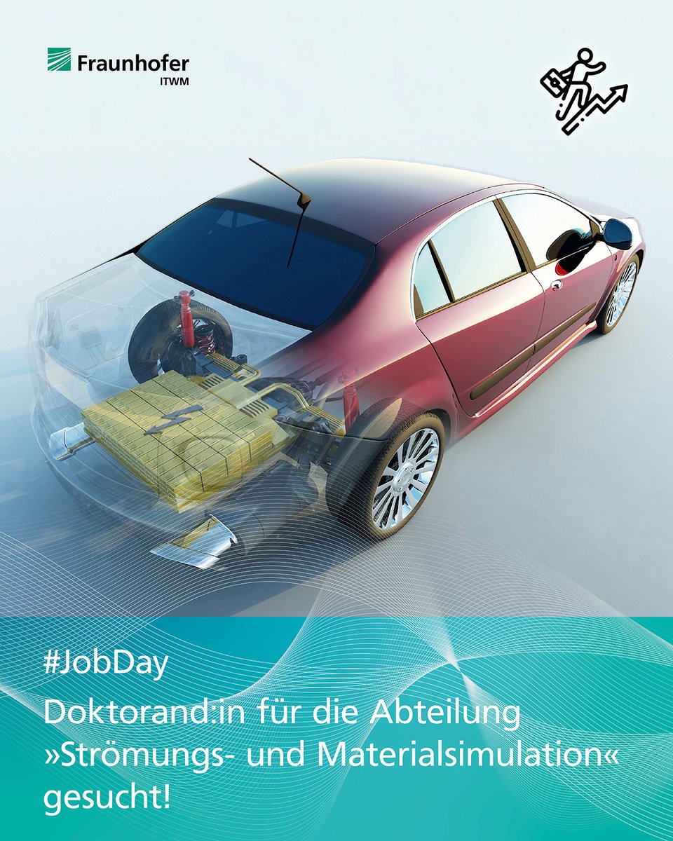 FraunhoferITWM's tweet photo. Nutze den heutigen #Jobday und werde Teil der Abteilung »Strömungs- und #Materialsimulation«: Promo-viere mit dem Schwerpunkt »Effiziente Simulationsmethoden für eine nachhaltige Materialentwicklung« und forsche frei von Projektverpflichtungen. https://t.co/hjcPnm0xkA https://t.co/pstMzRrK8R