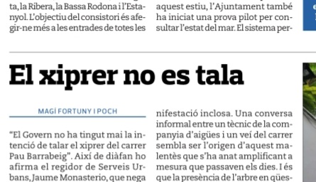 LMSitges's tweet photo. 🐉El millor exponent del que, en periodisme, es diu "serp d'estiu" és aquest. Es crea una polèmica inexistent i alguns aprofiten per a apuntar-se una victòria.
Fins i tot dona per a articles a @lecodesitges malgrat les repetitives explicacions del Regidor de Serveis Urbans. https://t.co/o4mWKeRUih
