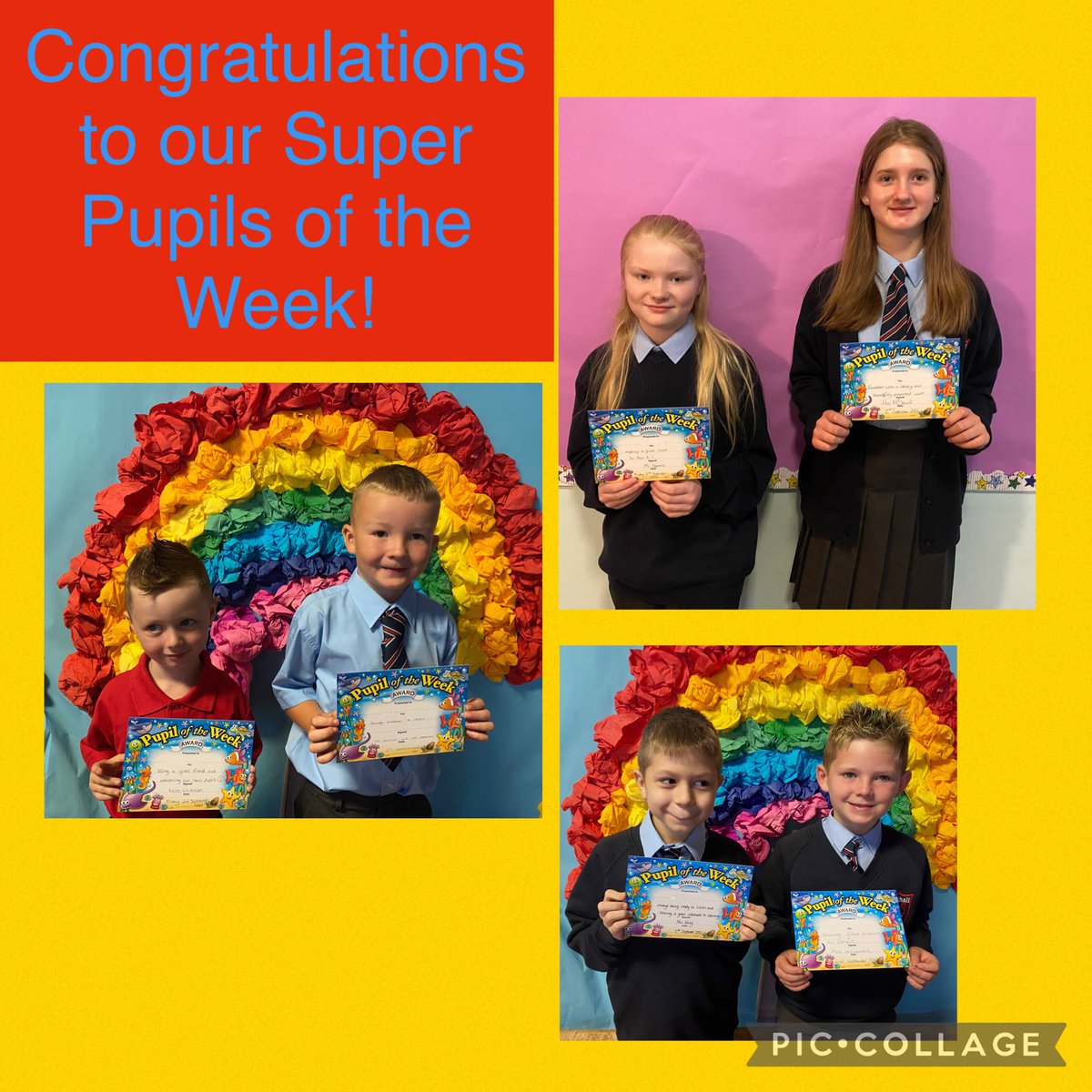 Congratulations to our Super Y2 - Y7 Pupils of the Week!