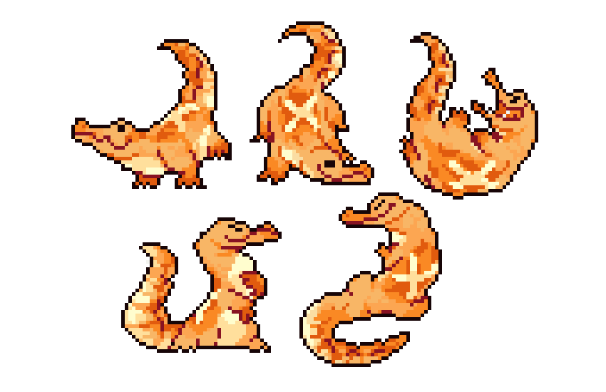 「hot croc buns #pixelart #ドット絵 」|finchのイラスト