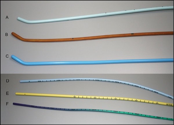 Adjuncts for tube delivery with HAVL. A short 🧵 

Any adjunct needs to deliver tube tip round blade curve. 

A standard bougie is no good. It unfurls, so even if pre-curved it only matches the blade curve very briefly

This
-adds unwanted time pressure
-increases failure 

1/3
