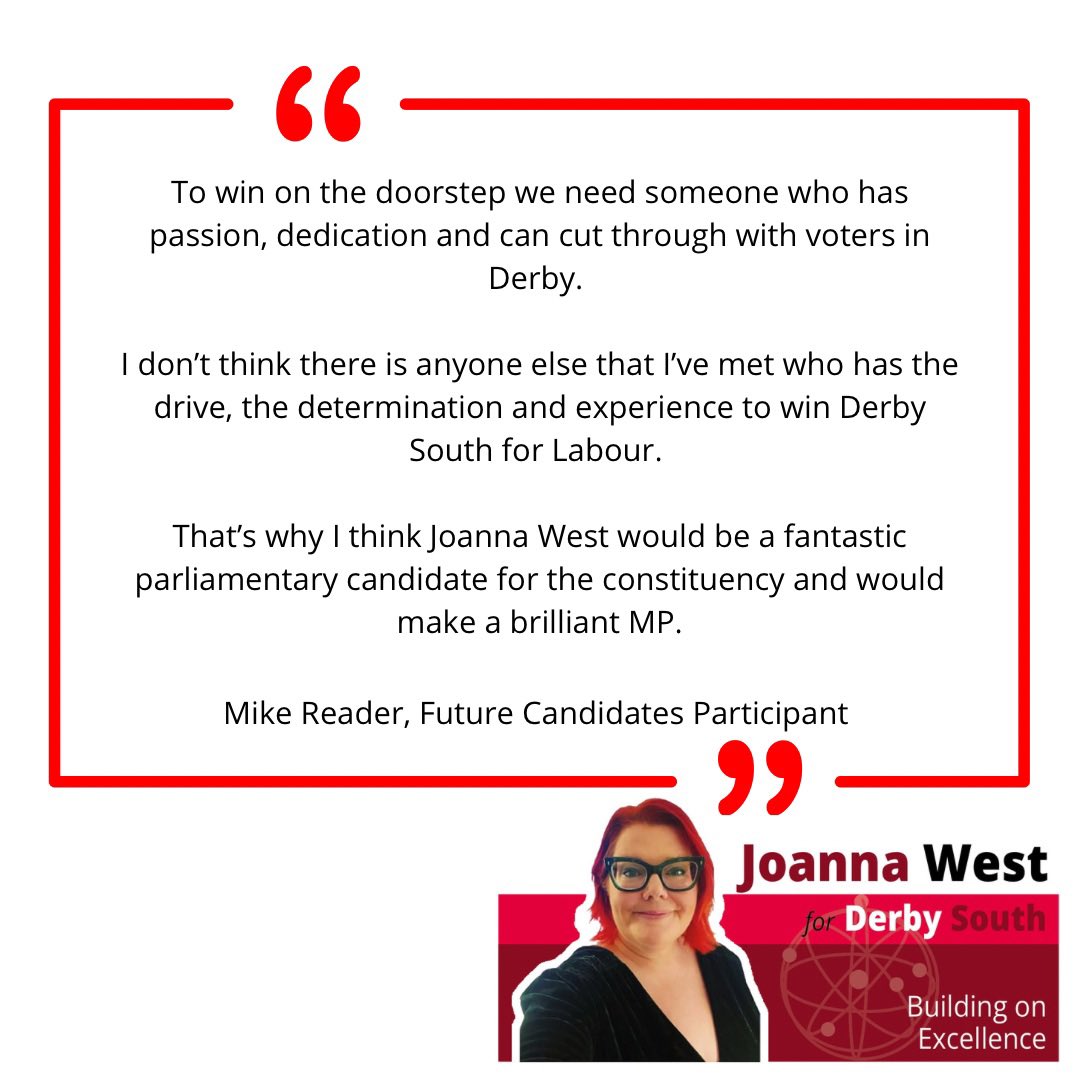 JoannaWestUK's tweet image. Labour’s Future Candidates Programme was really useful, but also great for meeting amazing like-minded people across the country. 

Mike is one of those amazing people, I’m so grateful for his support! 

#BuildingOnExcellence #ForTheFuture #VocalAndVisible #DerbySouth
