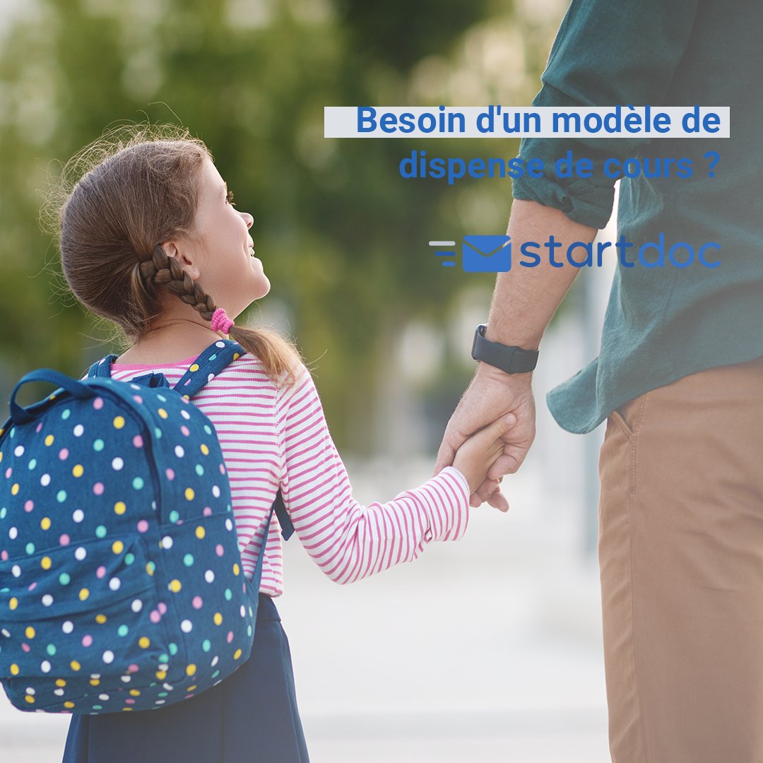 startdocfr's tweet image. Malgré la rentrée scolaire, les évènements de la vie peuvent impacter une journée ou même une semaine d'école. 🏫 Une absence justifiée est autorisée. Alors, pour vous accompagner, retrouvez le modèle prêt à l'emploi de "dispense de cours" ➡️ ow.ly/E4GT50KyFgz