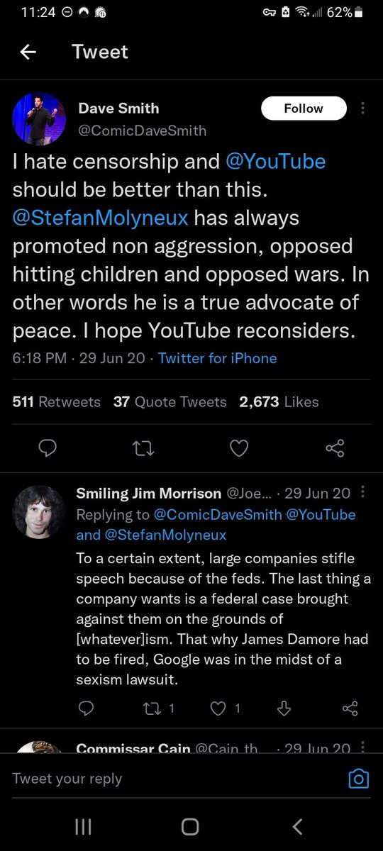 Justin_L_Smith_'s tweet photo. .@JoForLiberty has always promoted non aggression, opposed hitting children and opposed wars. In other words she is a true advocate of peace. Too bad Dave Smith & other apply a double-standard & look past Molyneux's MANY bad traits, but 1 Tweet is a bridge too far regarding Jo. https://t.co/nbHIXFi8q1