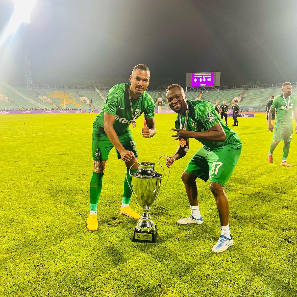 All praise and  glory to God. It's kind of a win win situation,🥇🏆🤍💚🦅 

#itallaboutjesuschrist #beliveinyourself #trusttheprocess #supercupbulgaria #glorious #aimhigh #achievements #believeingod #determination #togetherness #passion