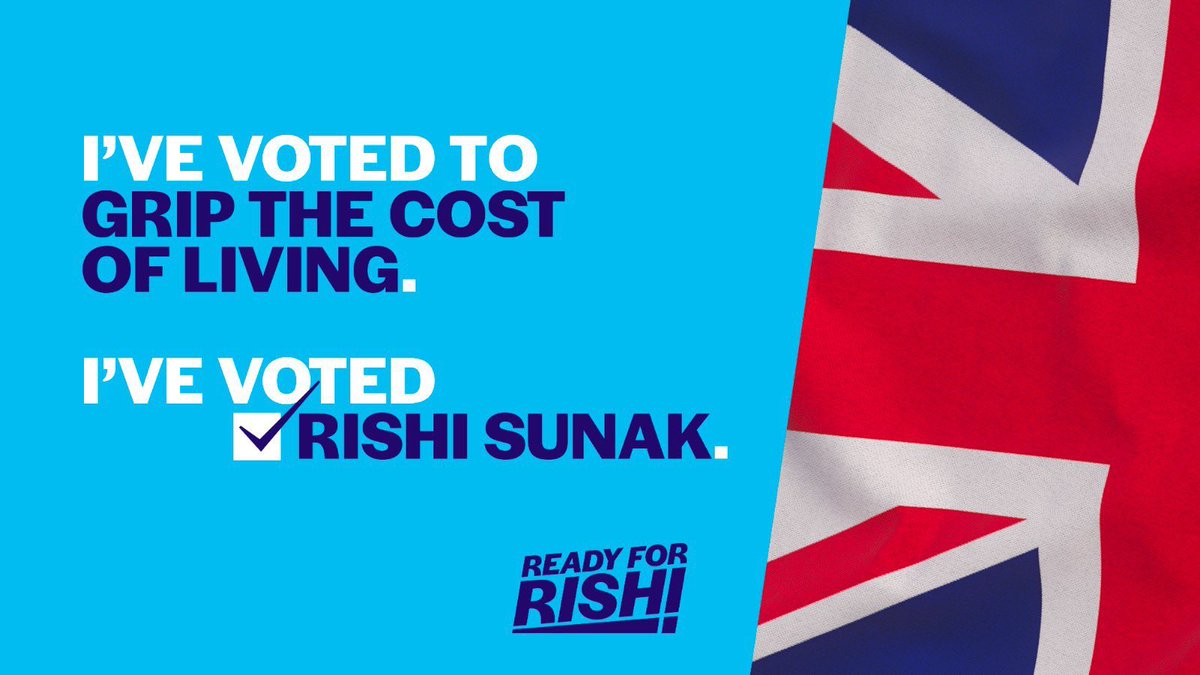 With just hours to go, if you’re a member and not yet voted, vote for @RishiSunak to be our next leader and PM. #DeadlineDay @Ready4Rishi