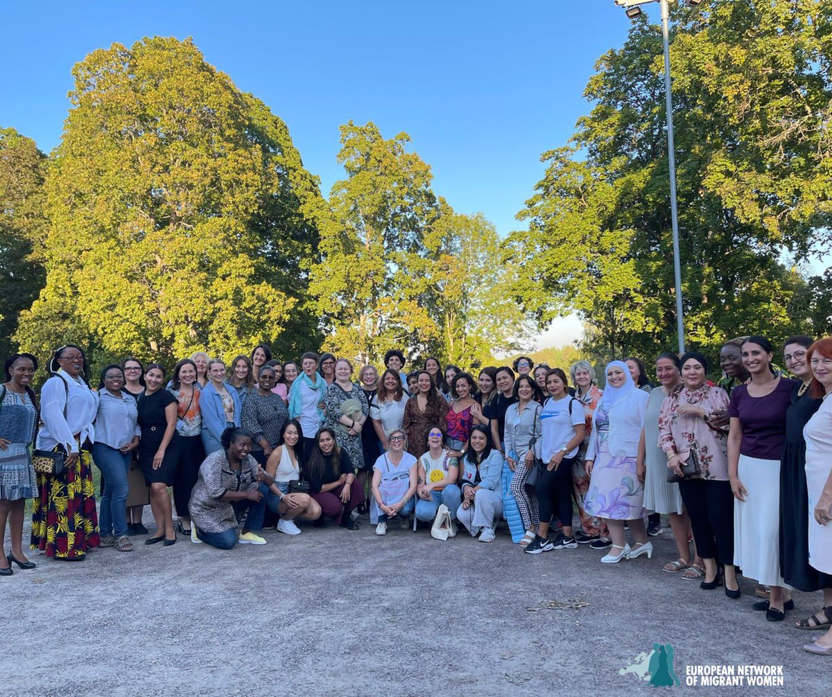 ENoMW's tweet photo. This year 2022 marks the 10 year anniversary of the European Network of Migrant Women, which we celebrated in Helsinki last weekend at our #UNSTOPPABLE General Assembly! We keep unshakeable in our fight towards the full accomplishment of migrant and girls’ rights in Europe. https://t.co/gBzdVxK5Sv