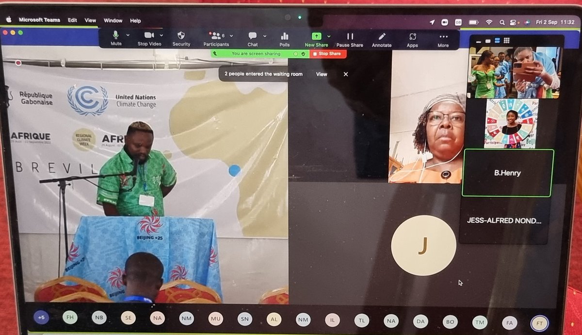 ZoFem's tweet photo. Happening now at #AfricaClimateWeek in #Gabon is our joint event @WfacCmr &amp; @GenEgaliteECCAS on the role of technology in advancing gender n climate justice . #GenerationEquality #Act4Equal https://t.co/J1s3RTzagN