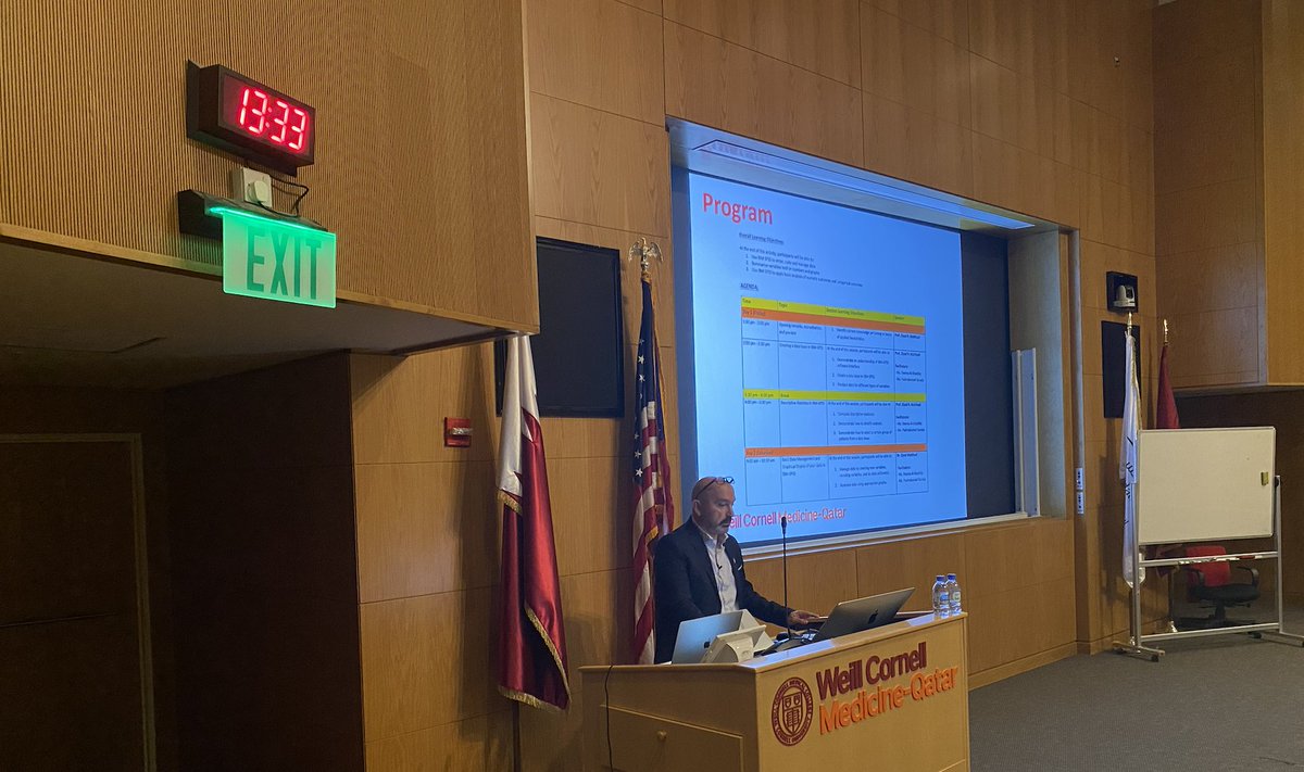 cpd_wcmq's tweet photo. Good afternoon all! Today we begin our 2-day conference "Certificate in the Analysis of #Medical Data: Introductory Applied #Biostatistics for #Healthcare Professionals." This series lead by Dr. Ziyad Mahfoud is held both live at @WCMQatar and online on Zoom. 
#CAMD2022 #STATs https://t.co/WsD9viofqI