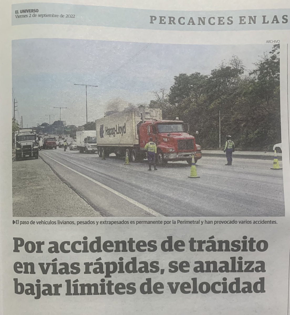 Favor entiendan que el problema no es la velocidad; los choferes no saben conducir; miles de licencias son obtenidas con corrupción y las avenidas y carreteras son trampas de la muerte por estar mal diseñadas.