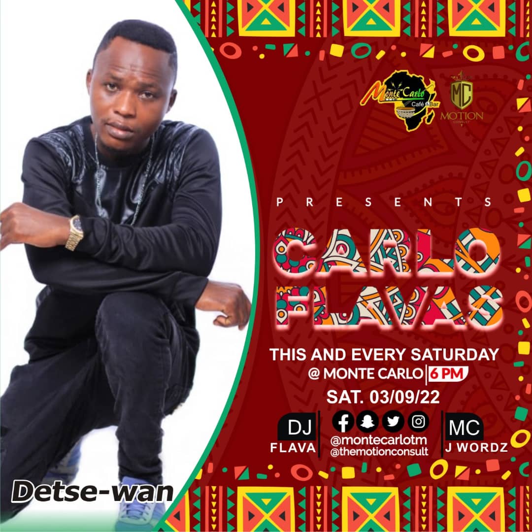 #Exclusive vibe this weekend @ Monte Carlo - Bar/Café Tema Favorite pub #CarloFlavas preforming this Saturday Detse -wan 
.
.
.
.
Sponsored by Motion Consult #TemaFavoritePub #bestpubintown #MotionConsult #WorldBoss #weekendvibes #montecarlo