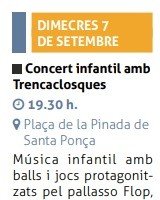 ctrencaclosques's tweet photo. El proper dimecres 7 de setembre 19:30 mos retrobam a la Plaça de la Pinada de Santa Ponça! #calvia #trencaclosquesmallorca #ReiEnJaume https://t.co/0pEfgwxwOO