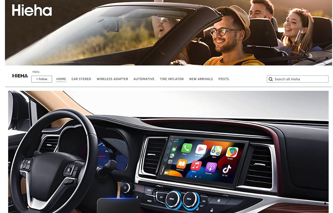 Then we click onto both store fronts...

Wise Owl makes me feel like I'm looking at a legit, big brand with a range of camping products. 

I can see real customers and people using their stuff.

Hieha ... sells GPSs and stuff for cars?