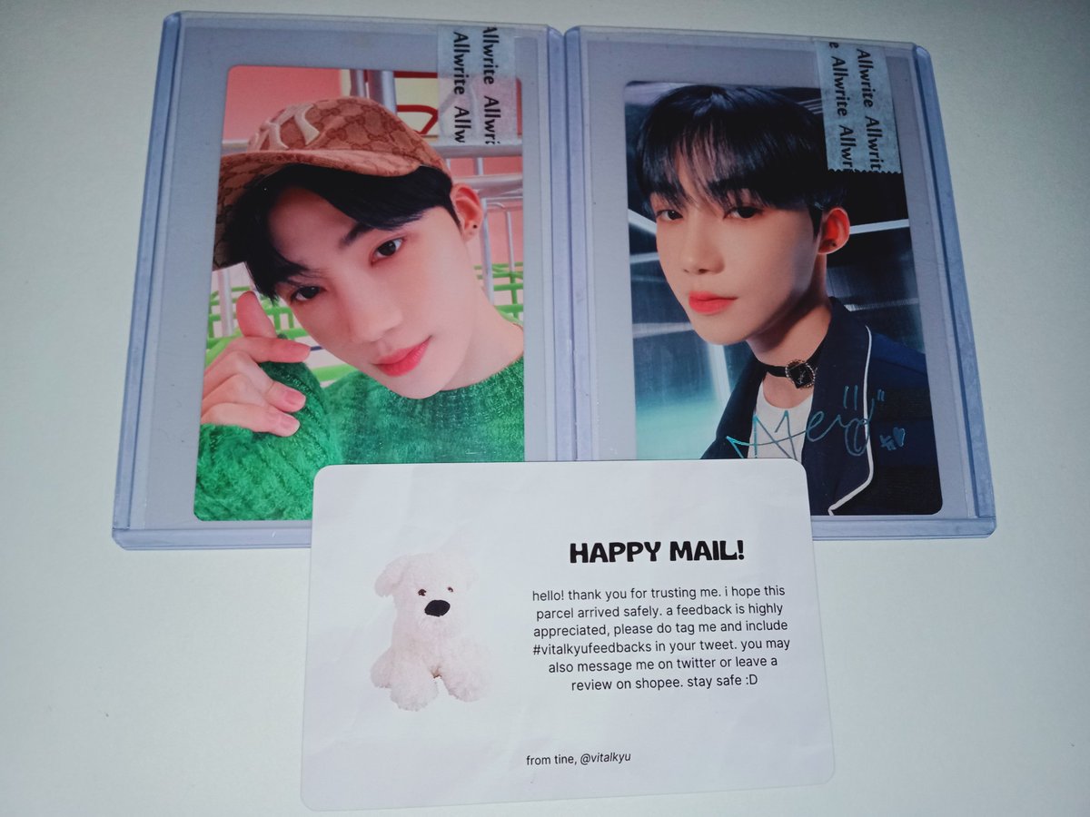 myuucart's tweet photo. ꒰ happy mail — #myumails .ᐟ ꒱
𖥦 hello po @vitalkyu ( #vitalkyufeedbacks ) chanhee came home na po ^^ tysm for the hassle free transaction po and super thank u talaga sa secured packaging hehe ‘till our next transaction po !♡ https://t.co/pvK5Fzq9Wi