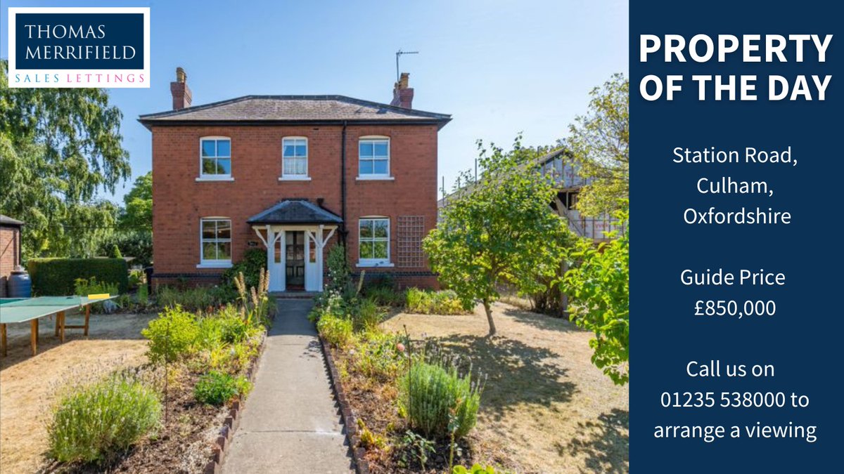 TMSalesLettings's tweet photo. CULHAM, ABINGDON, OXFORDSHIRE

Beautiful and traditional family home steeped in history. Located on 1/4 acre plot, with 4 bedrooms, 3 reception rooms. Double garage, mature rear garden. Find out more: https://t.co/wN9C45tWBX

#OxfordshireRealEstate #Culham #TraditionalHome https://t.co/UScnp4Vc4L