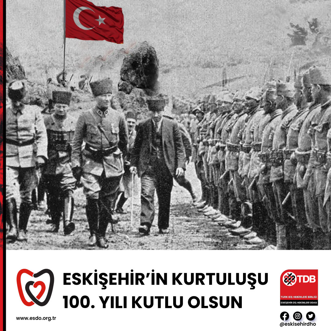 Eskişehir'imizin düşman işgalinden kurtuluşunun 100. yılı kutlu olsun...

#2eylül1922 #eskişehirdişhekimi #eskişehirdişhekimleriodası #eskişehirdho #eskişehir #birliktedahagüçlüyüz