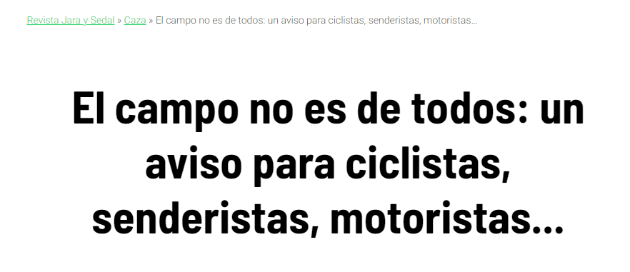 Aparece un senderista muerto de un tiro en la de una escopeta de caza en Málaga, y estos sacan esto. 
No haré más preguntas señoría. 
#NoALaCaza #LaVerdadDeLaCaza