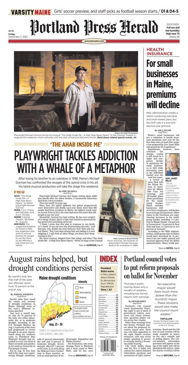 Portland Press Herald on Twitter: "Today's Press Herald front page ...