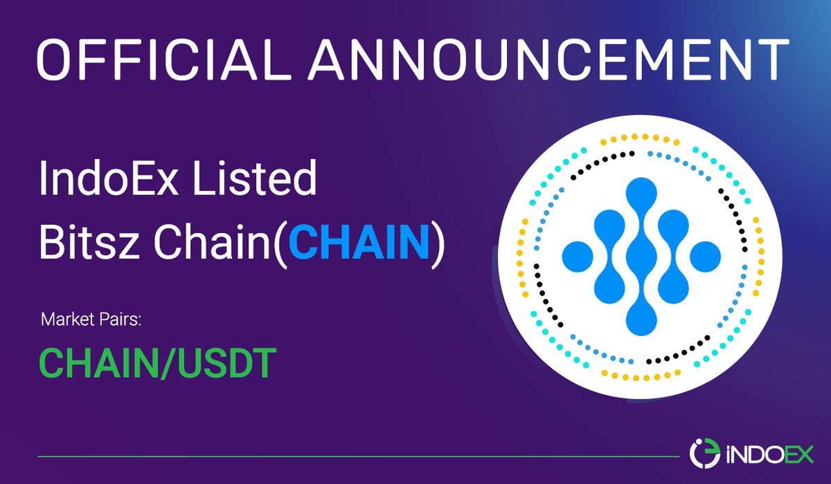 Indoex_LTD's tweet photo. Bitsz Chain (CHAIN)
listed on indoex
https://t.co/aLmd4ggcKF
https://t.co/vJ9OYezcOZ
twitter: https://t.co/hiOWFktvOd
Visit: https://t.co/adFRc17wIK 
Follow us on: https://t.co/7Po3C2wdfr
@bitszchain https://t.co/rGsTH9ZOMb