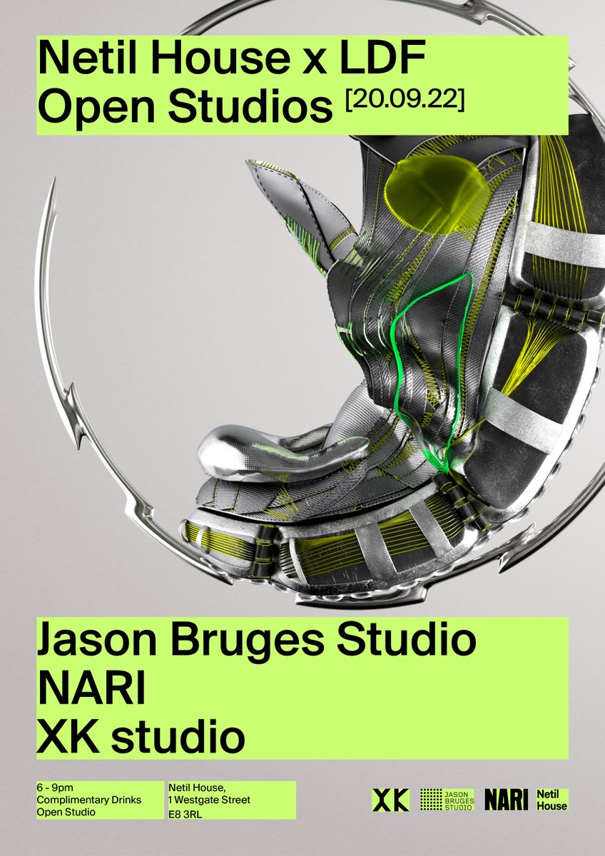 🚪OPEN STUDIO🚪
📅20.09.22 📅

We are opening our doors as part of the London Design Festival 2022 <a href="/L_D_F/">London Design Festival</a>, alongside our <a href="/NetilHouse/">Netil House</a> neighbours <a href="/jasonbruges/">Jason Bruges Studio</a> and Studio Nari. 

RSVP below!

londondesignfestival.com/activities/ope…