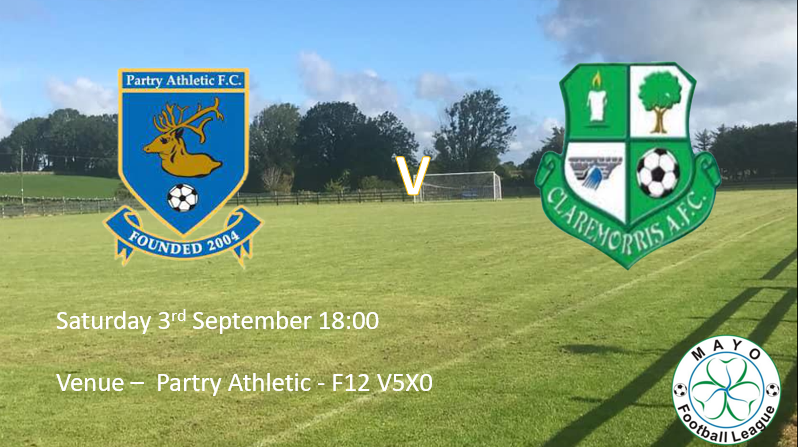 PartryAthletic's tweet photo. A home game this weekend with Claremorris B - Hope to see ye there 🔵⚪️ #MFL22 https://t.co/E85Mbj5VaO