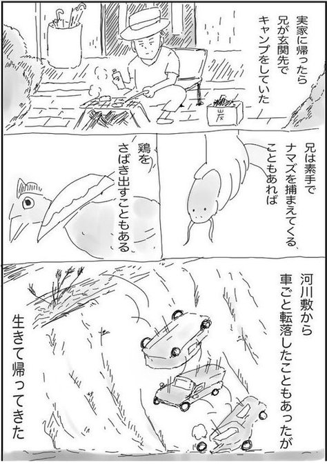 そんなけん玉好きの兄貴について描いた漫画(3年くらい前に描いたやつ)。 