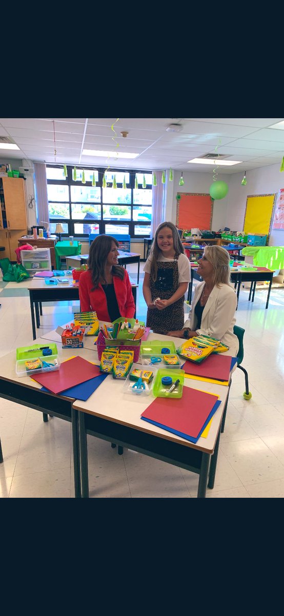 First time ever #PEI provides free school supplies for K-9 students. <a href="/NatalieJ_PEI/">Natalie Jameson</a> was at Glen Stewart Primary yesterday, teacher Lynn Hogan was preparing the new supplies for when students return! PEI is working to ensure equitable access to essential supplies for all students!