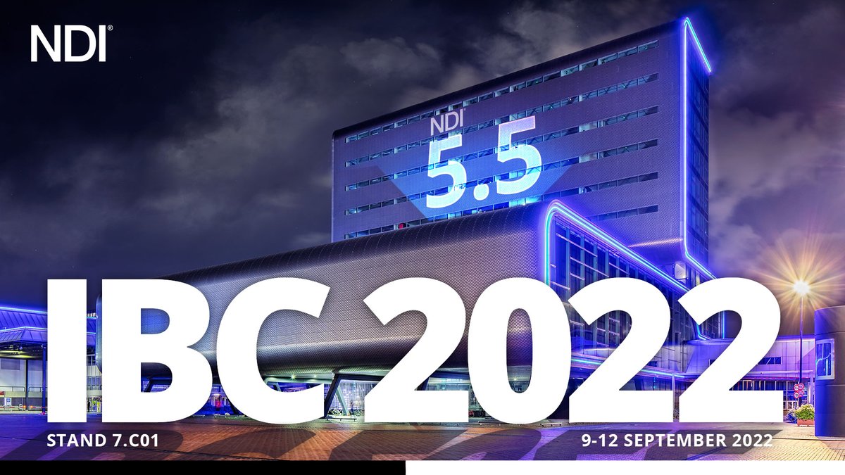 NDIconnects's tweet photo. The NDI® Community Returns to #IBC2022
Are you ready for the @IBCShow? Pop by our stand at the #NDI Pavilion, Hall 7 - 7.B60 from Sept 9-12 to see NDI's showcase of the growing partner ecosystem, the latest product updates, & more.
https://t.co/zoyaVj6roh
#NDI55 #NDItools https://t.co/HvsPEsaCDM