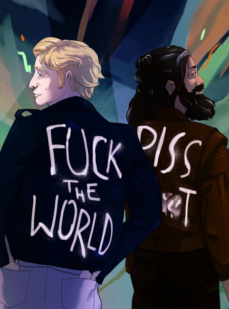 blablobby's tweet image. Ed and Stede wearing the Disco Elysium leather jackets, because my brainworms have brainworms
#OurFlagMeansDeath  #DiscoElysium  #OFMDfanart