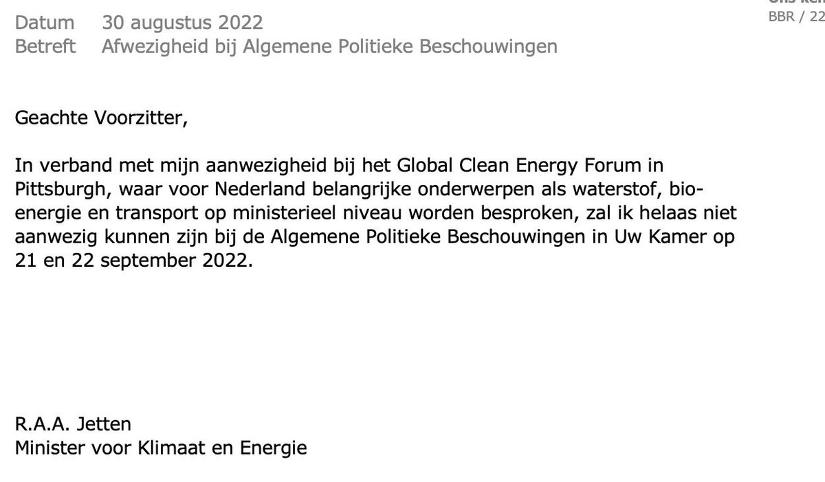 geertwilderspvv's tweet photo. Vorig jaar was #Kaag schoolziek bij de Algemene Politieke Beschouwingen. Nu is #Jetten - nota bene de minister van de hoge energierekeningen - er niet bij want hij vliegt lekker naar de VS voor een congres. 

Wat een dedain, wat een arrogantie. Kan echt niet. https://t.co/o55Ue9yxGs