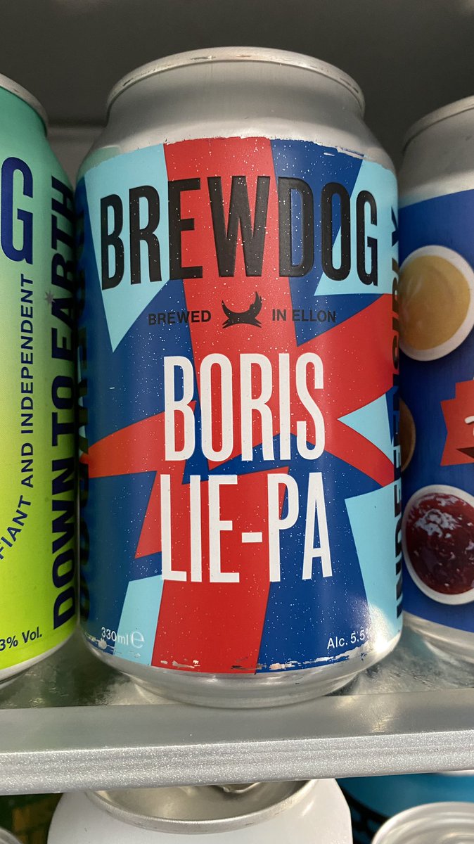 Gingerbloke's tweet photo. @mrjamesob there is one good thing to come out of #johnsons premiership- this beer from Brewdog #borisliepa https://t.co/XxDTjNxnsm