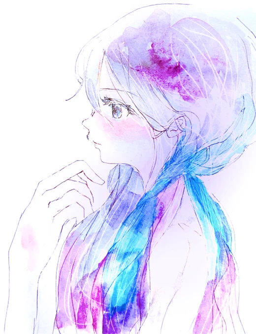 「夏の終わり」#イラスト #透明水彩 #絵描きさんと繋がりたい #art #illustration #Watercolor 