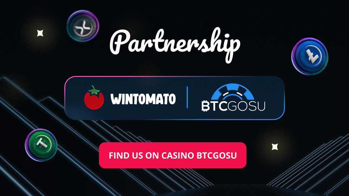 Wintomatocom's tweet photo. New Partnership ✅💥
Our team reached an agreement with BTCGOSU and from now on you can find information about Wintomato 🍅
@BTCGOSU gives our site a very good rating 📈
Thanks for their support ✊
https://t.co/N7zFBbisy3 🔗
#wintomato #Crypto #casino #Giveaway #Bitcoin https://t.co/kaXOyJwGHb