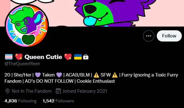 ExposeTheFV's tweet photo. Really been pretending for nearly two years now, surely. (She also retweets a lot of zooporn on her zoo account. And loli. And dated a 14 year old "but it was legal in the 14 year old's country".)

@kelly_zoo_fur => 1321154784871780355

@thequeenyeen => 1358975032945479683 https://t.co/S7WDeyptQX