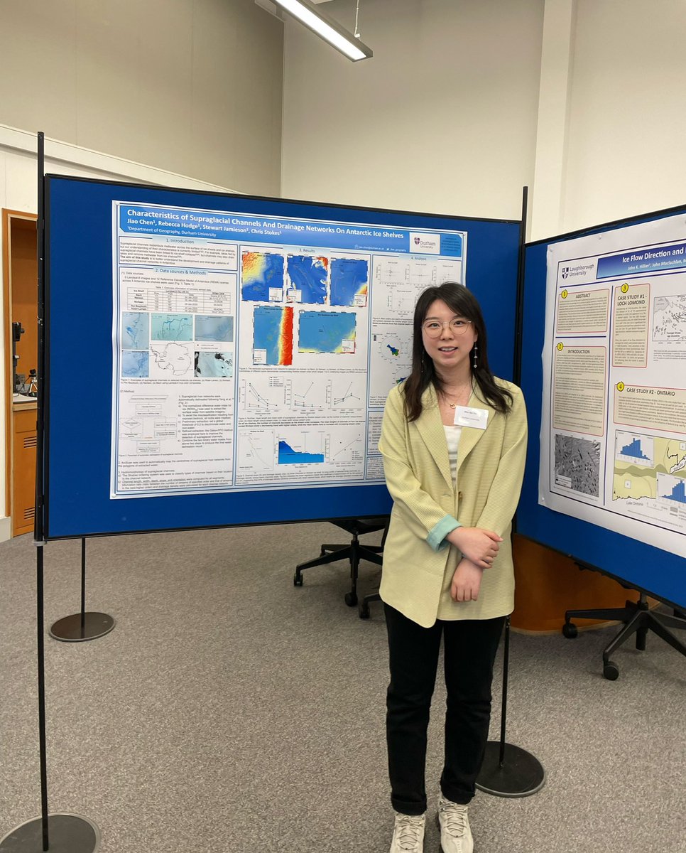 Jiao_geography's tweet photo. It’s been a great experience presenting my first poster for supraglacial channels at #IGSBB22 and #UKASC22 in Edinburgh(@EdinGlaciology ). Super happy for learning these wonderful talks and meeting some new people! Look forward to more such exchanges during my upcoming PhD study. https://t.co/iskarYzdOP