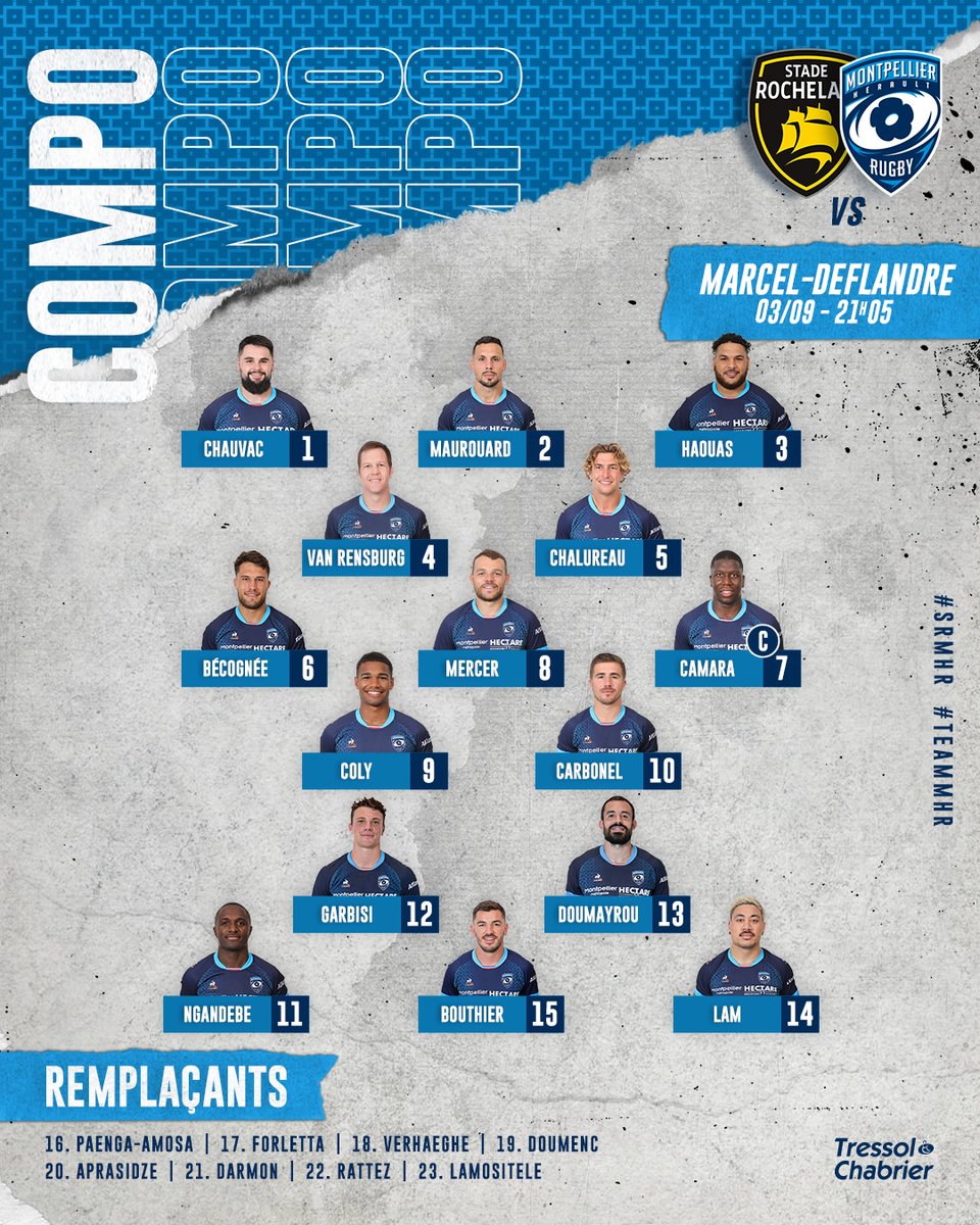 MHR_officiel's tweet photo. 🔥 LA COMPO DES CISTES 🔥

🗃 @MHR_officiel
         ⎣📂 Saison 2⃣2⃣-2⃣3⃣
              ⎣📂Compo
                  ⎣⬛️🟨 #J1 #ChezMarcel

 #TeamMHR 🔵⚪️ #SRMHR https://t.co/xefKYWYAT6