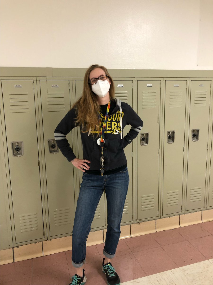 AVIDJeffMS's tweet photo. When you’re #cpsbest @jmscyclones art teacher is so excited about #CollegeColorsDay that she wears 2 college shirts! @jwmsAVID @AVIDWMS https://t.co/vBG5vFssDT