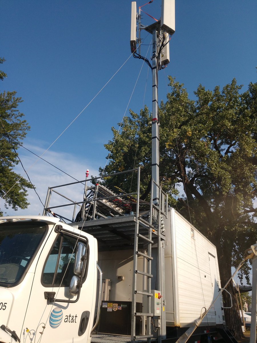 nelsonforsd's tweet photo. The things a #SDPUC commissioner notices at the @SDStateFair - an AT&amp;T COW (cell on wheels) to holster their cell phone and data capacity on the fairgrounds. https://t.co/gXzUMySKC6