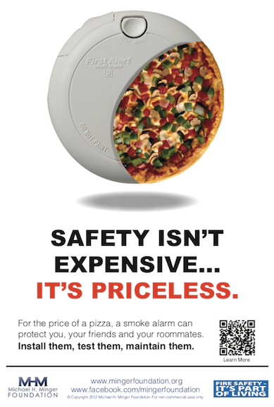 RHFES's tweet photo. They're not expensive. But the price of not having them could be priceless. Protect yourself and your roommates for the price of pizza. #WorkingSmokeAlarms #StudentFireSafety https://t.co/wTcE8a7b2A