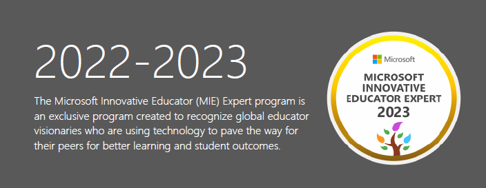 psanchez_ubu's tweet photo. What is the role of an #MIEexpert ?

👉🏼The regional Microsoft representative based on the level of #innovation and use of #Microsofttools, and the detail of the #impact it has participation in the program in the #teachingandlearning of the students.

🎦 https://t.co/kvDD7CWmlX https://t.co/3SUvBhG2yd