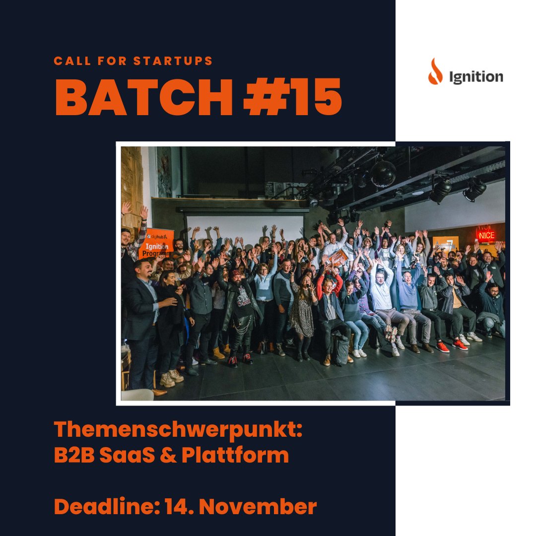 digihub_de's tweet photo. Über 75 digitale #Startups haben wir bereits mit unserem Accelerator #IgnitionDus unterstützt! Werdet Teil des 5-monatigen Batch #15 & profitiert von 25.000 € Förderung und einem Netzwerk aus Partnern, Coaches, Mentoren & Investoren. https://t.co/OuvD0KMLlD #DWNRW #b2b #SaaS https://t.co/rAIa4lldF1