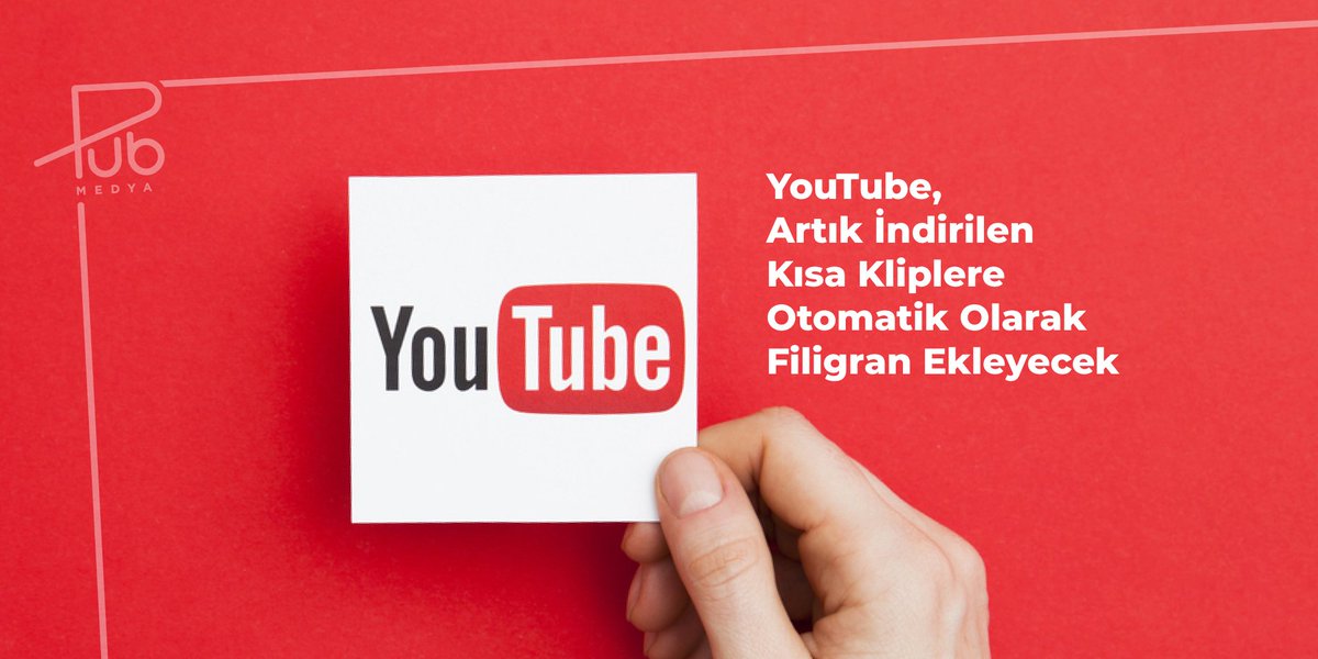 PubMedya's tweet photo. YouTube, Artık İndirilen Kısa Kliplere Otomatik Olarak Filigran Ekleyecek

👉 https://t.co/6VRUi4y7HI

#youtube #youtubeshorts #reels #filigran #tiktok #pubmedya https://t.co/31oE5ZUNEa