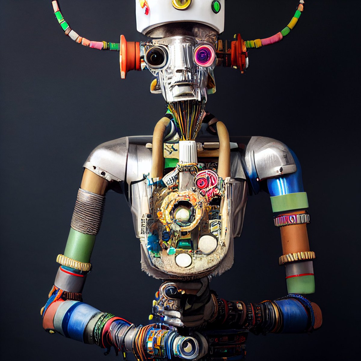 roboplastikon's tweet photo. "Prove yourself brave, truthful, and unselfish, and someday, you will be a real boy" - The Blue Fairy

Droids studies #3

#midjourney #midjourneyAi  #AIart #surrealart #retrorobots #robots #digitalart #cyberpunk #dailyart #aiartcommunity #retroart #scifiart #roboplastikon https://t.co/sIcT56aPvr