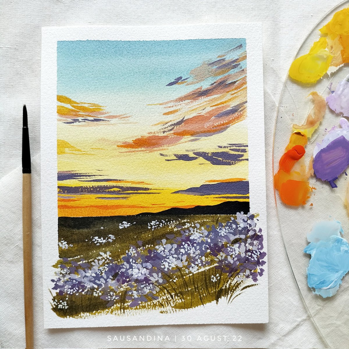 dekcucan's tweet photo. sunset meadow 🫶🏻
gouache on paper
#artidn #zonakaryaid #artistontwittter https://t.co/c4qMh6pm08
